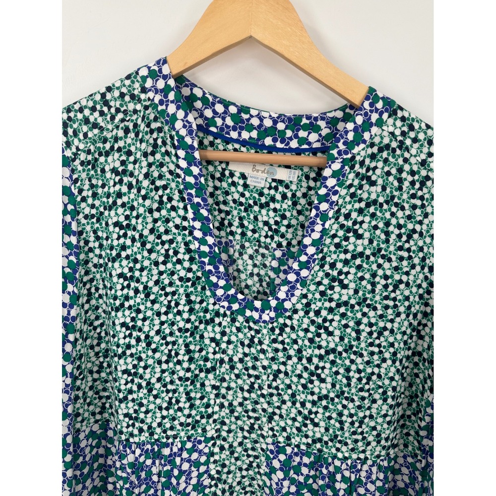 Boden Dress Womens 8R Lightweight Flowy Geometric Bright Cottage Feminine Girly - Picture 7 of 9